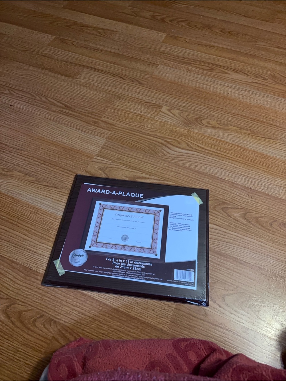 Award-A-Plaque Certificate Frame in Brown and White